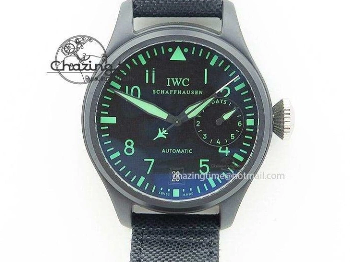 MIROTIME 0404 Comfortable Pilot Chrono IW388003 Real Ceramic ZF 1:1 Best Edition On Black Nylon Strap A 7322